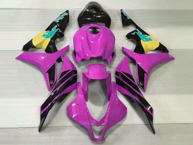2007-2008 Pink & Teal Bull Honda CBR600RR Motorcycle Fairing