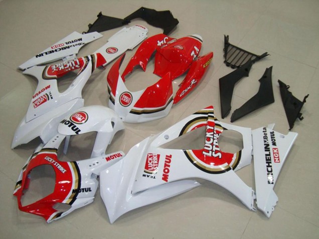 2007-2008 Red Lucky Strike Suzuki GSXR 1000 Motorcycle Fairing