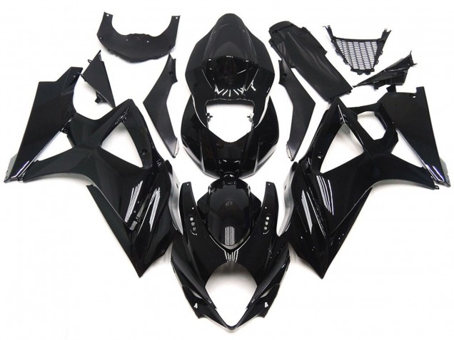 2007-2008 Slick Gloss Black Style Suzuki GSXR 1000 Motorcycle Fairing 2007-2008 Slick Gloss Black Style Suzuki GSXR 1000 Motorcycle Fairing