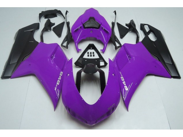 2007-2014 Gloss Purple & Black Ducati Ducati 848 1098 1198 Motorcycle Fairing