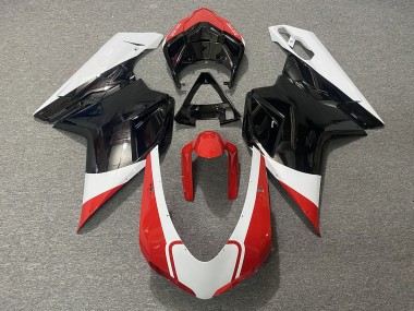 2007-2014 Gloss Red White and Black Ducati Ducati 848 1098 1198 Motorcycle Fairing