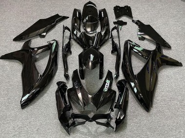 2008-2010 Gloss Black & White Logos Suzuki GSXR 600-750 Motorcycle Fairing