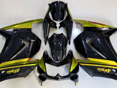 2008-2012 Gloss Black & Yellow Kawasaki Ninja 250 Motorcycle Fairing