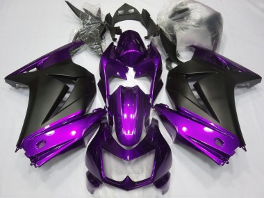 2008-2012 Purple and Matte Black Kawasaki Ninja 250 Motorcycle Fairing