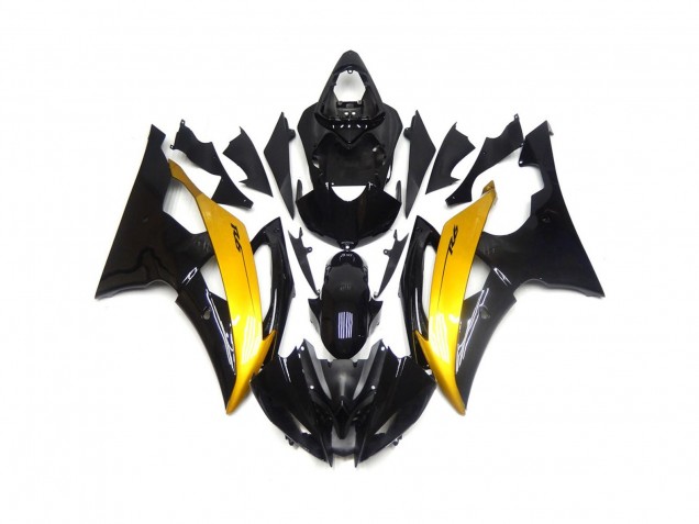 2008-2016 Black and Gold Gloss Yamaha R6 Motorcycle Fairing 2008-2016 Black and Gold Gloss Yamaha R6 Motorcycle Fairing