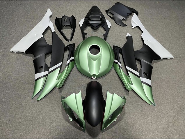 2008-2016 Matte Black and Green Yamaha R6 Motorcycle Fairing 2008-2016 Matte Black and Green Yamaha R6 Motorcycle Fairing