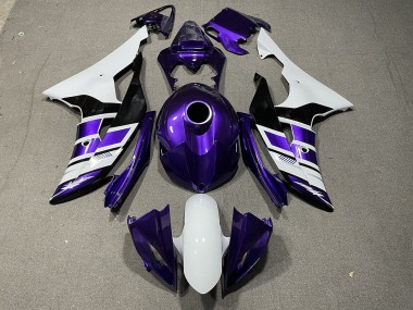 2008-2016 Purple Black and White OEM Style Yamaha R6 Motorcycle Fairing