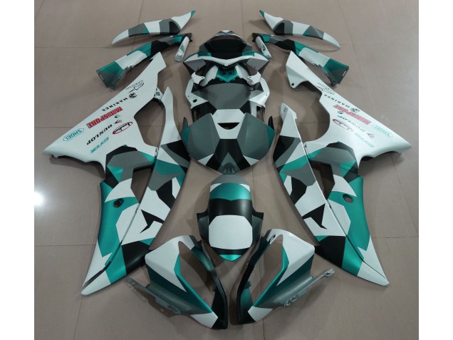 2008-2016 Seafoam Green Snow Camo Yamaha R6 Motorcycle Fairing