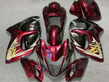 2008-2020 Deep Red & Gold Suzuki GSXR 1300 Hayabusa Motorcycle Fairing