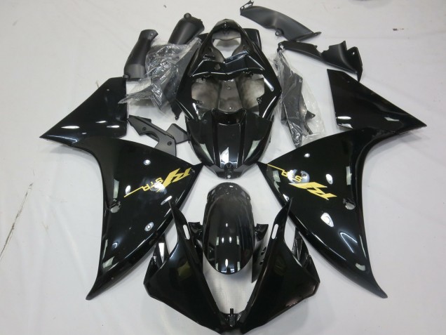 2009-2011 Gloss Black Gold Yamaha R1 Motorcycle Fairing 2009-2011 Gloss Black Gold Yamaha R1 Motorcycle Fairing