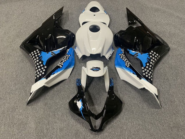 2009-2012 Black Blue and White Honda CBR600RR Motorcycle Fairing