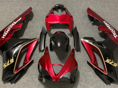2009-2012 Gloss Red and Black Triumph Daytona 675 Motorcycle Fairing