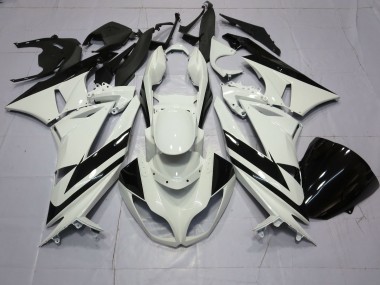 2009-2012 Special White Black Kawasaki ZX6R Motorcycle Fairing