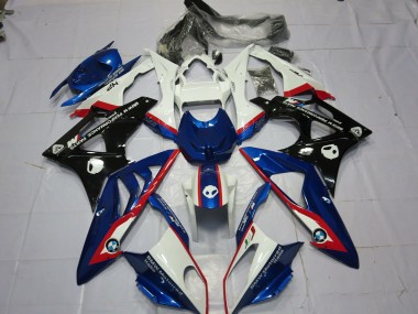 2009-2014 Alien Blue and White BMW S1000RR Motorcycle Fairing