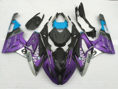2009-2014 Alien Blue and White BMW S1000RR Motorcycle Fairing