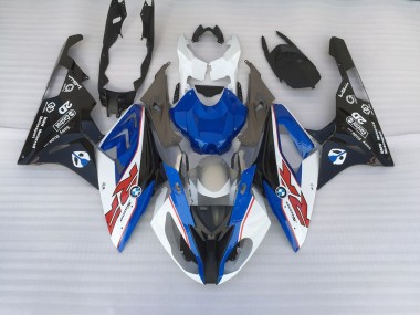 2009-2014 Alien Blue and White BMW S1000RR Motorcycle Fairing
