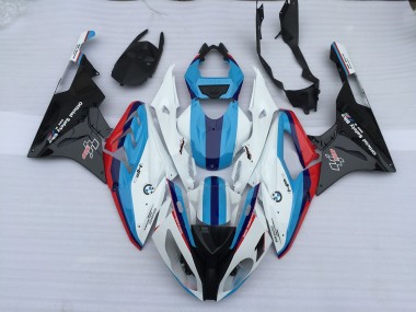 2009-2014 Alien Blue and White BMW S1000RR Motorcycle Fairing