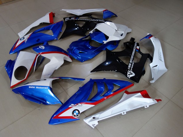 2009-2014 Alien Blue and White BMW S1000RR Motorcycle Fairing