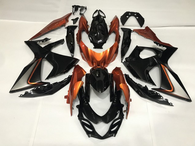 2009-2016 Gloss Black and Shiny Orange Suzuki GSXR 1000 Motorcycle Fairing 2009-2016 Gloss Black and Shiny Orange Suzuki GSXR 1000 Motorcycle Fairing