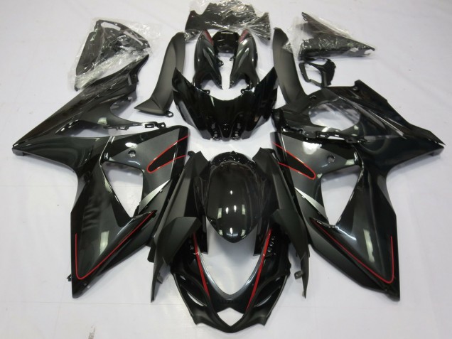 2009-2016 Silver Black and Red Suzuki GSXR 1000 Motorcycle Fairing