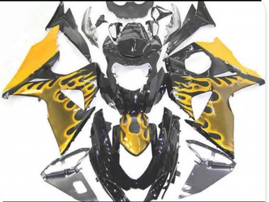 2009-2016 Yellow Flame Suzuki GSXR 1000 Motorcycle Fairing