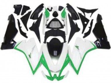 2010-2015 Gloss White & Green Aprilia RSV4 1000 Motorcycle Fairing