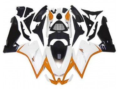 2010-2015 Gloss White & Orange Aprilia RSV4 1000 Motorcycle Fairing