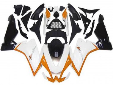 2010-2015 Gloss White & Orange Aprilia RSV4 1000 Motorcycle Fairing