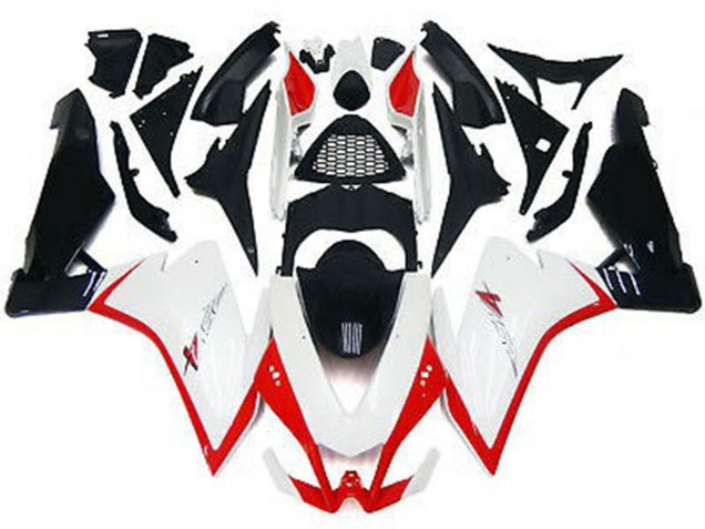 2010-2015 Gloss White & Red Aprilia RSV4 1000 Motorcycle Fairing