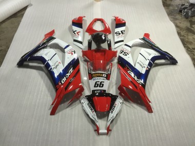 2011-2015 Red blue and White Race Kawasaki ZX10R Motorcycle Fairing