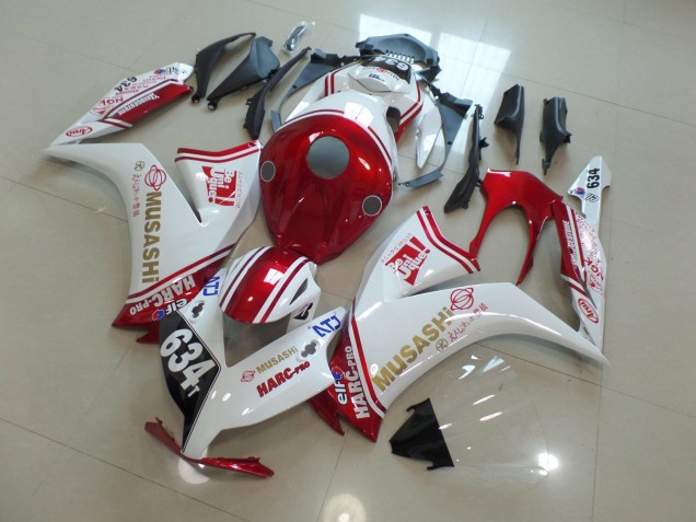 2012-2016 634 White and Red Honda CBR1000RR Motorcycle Fairing 2012-2016 634 White and Red Honda CBR1000RR Motorcycle Fairing