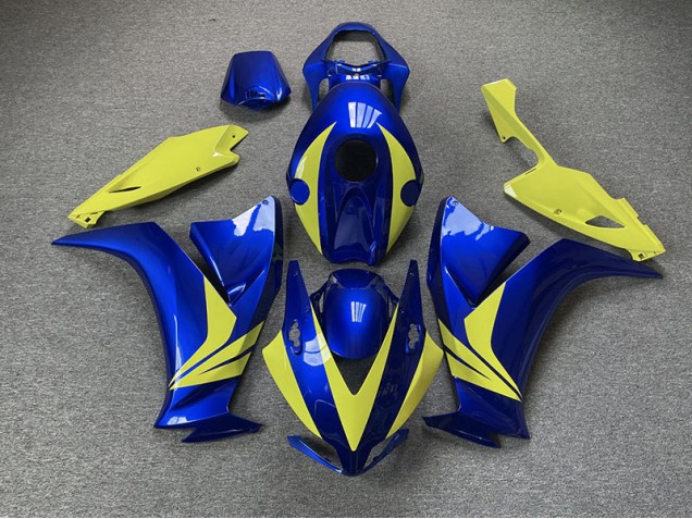 2012-2016 Gloss Blue and High Vis Yellow Honda CBR1000RR Motorcycle Fairing 2012-2016 Gloss Blue and High Vis Yellow Honda CBR1000RR Motorcycle Fairing