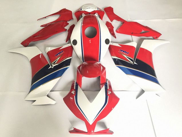 2012-2016 Red with White / Blue Honda CBR1000RR Motorcycle Fairing 2012-2016 Red with White / Blue Honda CBR1000RR Motorcycle Fairing