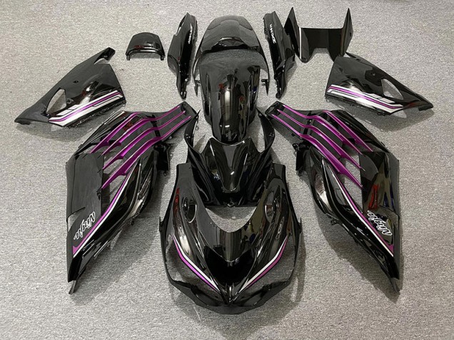 2012-2021 Gloss Black & Pink Kawasaki ZX14R Motorcycle Fairing 2012-2021 Gloss Black & Pink Kawasaki ZX14R Motorcycle Fairing