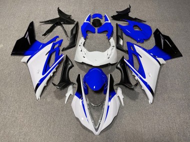 2013-2016 Gloss White and Blue Triumph Daytona 675 Motorcycle Fairing