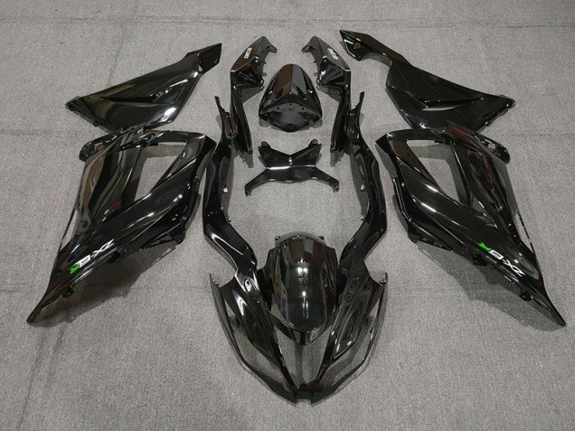 2013-2018 Gloss Black with Decals Kawasaki ZX6R Motorcycle Fairing 2013-2018 Gloss Black with Decals Kawasaki ZX6R Motorcycle Fairing