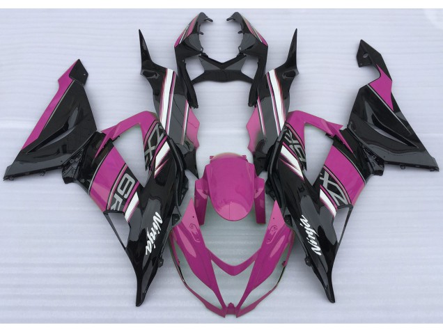 2013-2018 Gloss Pink and Black Kawasaki ZX6R Motorcycle Fairing 2013-2018 Gloss Pink and Black Kawasaki ZX6R Motorcycle Fairing