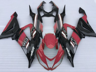 2013-2018 Gloss Red and Black Kawasaki ZX6R Motorcycle Fairing