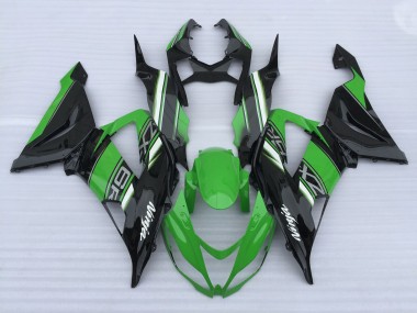 2013-2018 Green and Black High Gloss Kawasaki ZX6R Motorcycle Fairing