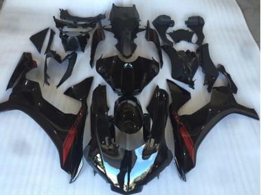 2015-2019 Gloss Black with Red Logo Yamaha R1 Motorcycle Fairing