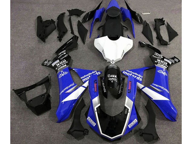 2015-2019 Gloss Blue Logo Style Yamaha R1 Motorcycle Fairing