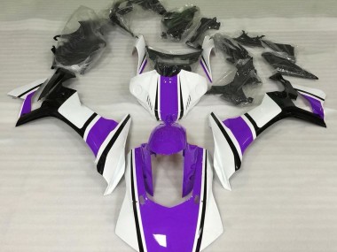 2015-2019 Gloss White Purple and Black Yamaha R1 Motorcycle Fairing