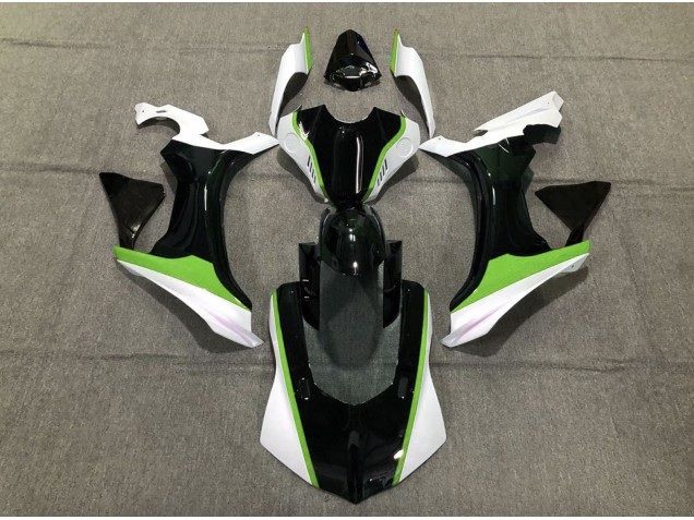 2015-2019 Green Black and White Yamaha R1 Motorcycle Fairing