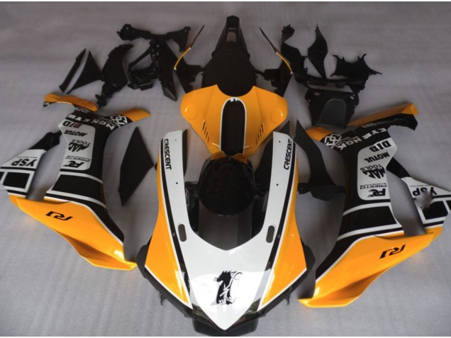 2015-2019 Orange and White Yamaha R1 Motorcycle Fairing 2015-2019 Orange and White Yamaha R1 Motorcycle Fairing