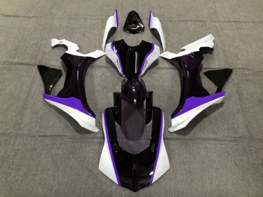 2015-2019 Purple Black and White Yamaha R1 Motorcycle Fairing