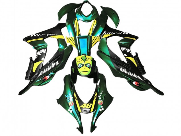 2016-2019 Forest Green Shark Kawasaki ZX10R Motorcycle Fairing 2016-2019 Forest Green Shark Kawasaki ZX10R Motorcycle Fairing