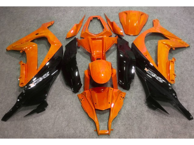 2016-2019 Gloss Orange and Black Kawasaki ZX10R Motorcycle Fairing