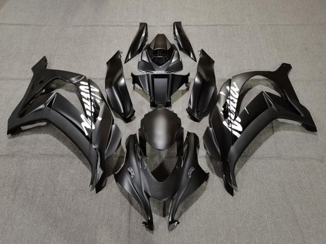 2016-2019 Matte Black with White Kawasaki ZX10R Motorcycle Fairing 2016-2019 Matte Black with White Kawasaki ZX10R Motorcycle Fairing