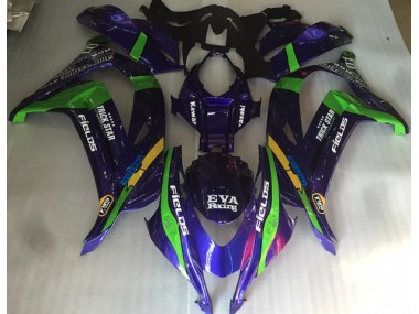 2016-2019 Purple Green and Gloss Kawasaki ZX10R Motorcycle Fairing