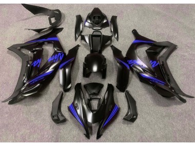 2016-2019 Satin Black & Blue Kawasaki ZX10R Motorcycle Fairing